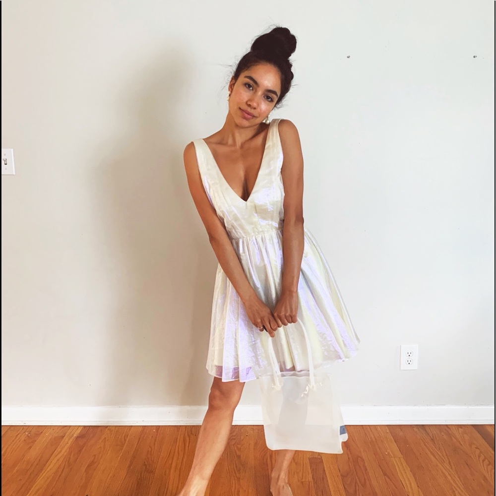 White Iridescent Dress